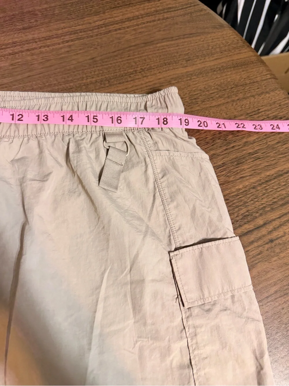 Avia Light Beige Cargo Skirt with Drawstring Waist - Picture 4 of 5